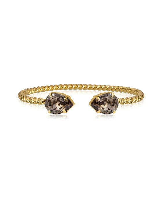 Mini Drop armband greige