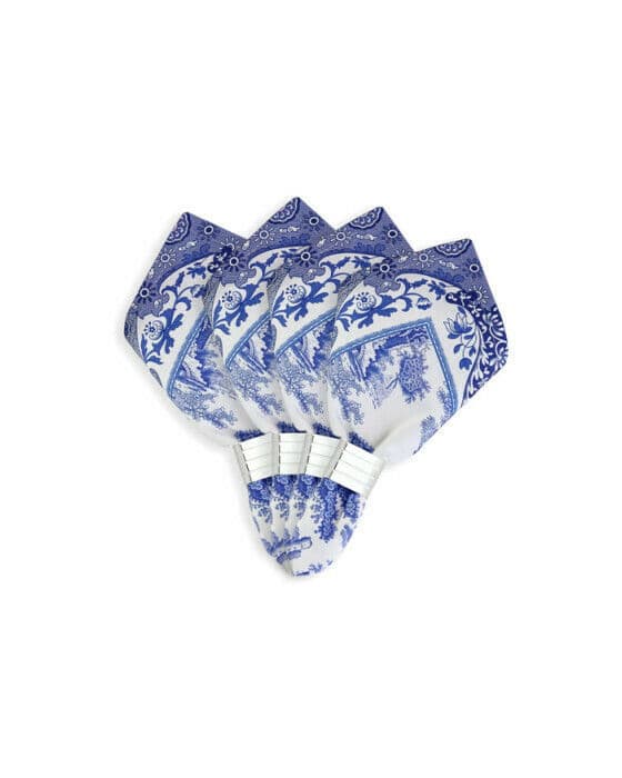 Blue Italian servetter 4-pack