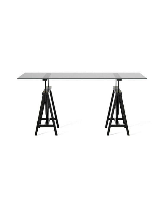 Trestle skrivbord modern black