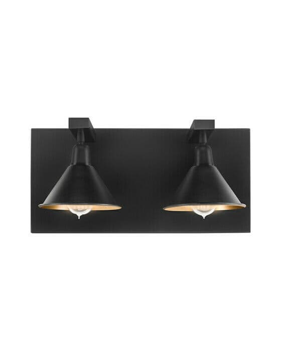Anzio vägglampa dubbel svart