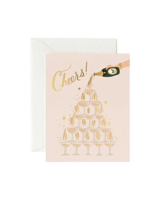 Champagne Tower Cheers Kort