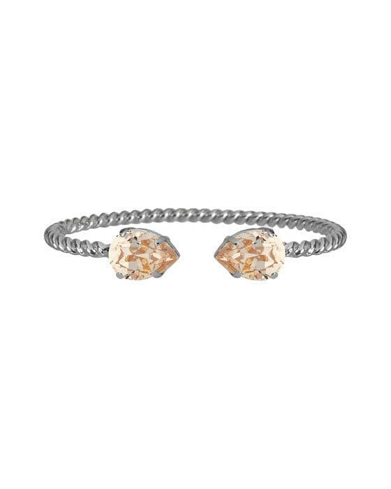 Mini Drop armband silk rhodium