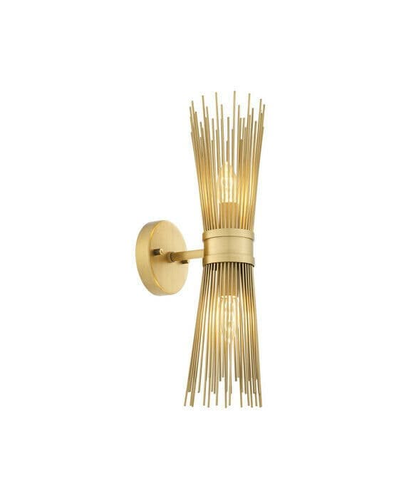 Romeo vägglampa dubbel antik mässing