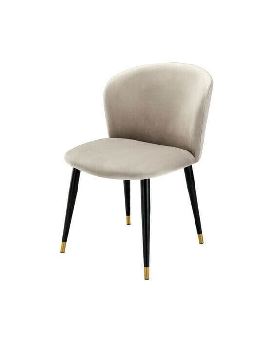 Volante matstol sammet roche beige