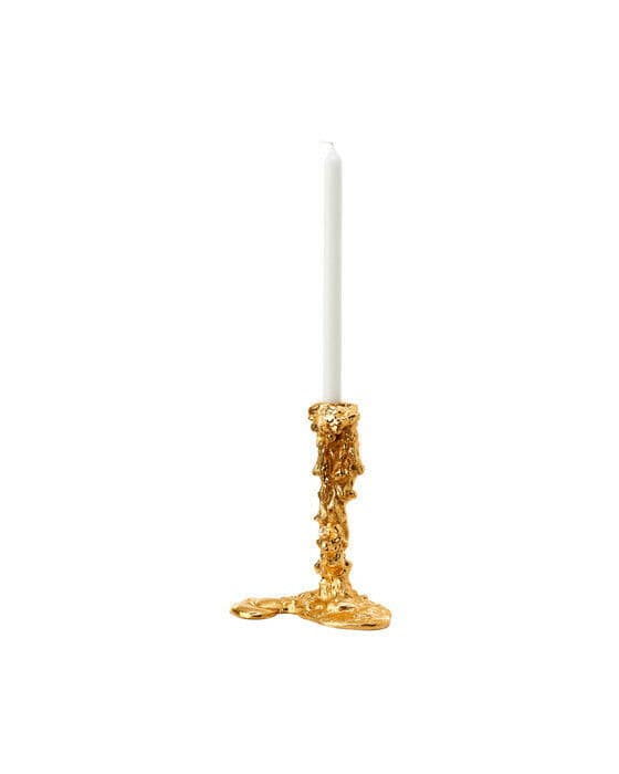 Drip ljusstake guld