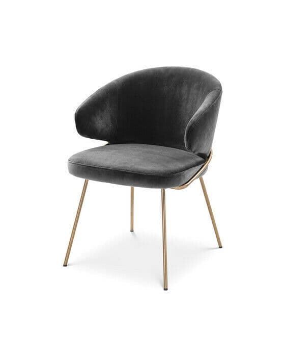 Kinley matstol savona dark grey velvet