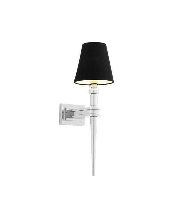 Waterloo vägglampa nickel exkl. skärm OUTLET