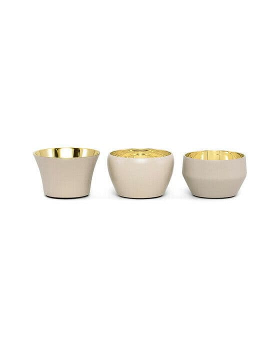 Kin ljushållare beige 3-pack