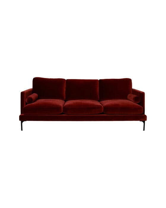 Bonham soffa 3-sits sangria/svart