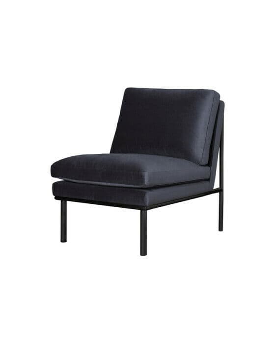 April loungefåtölj black pearl/svart