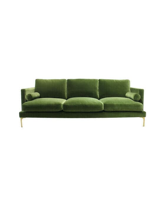 Bonham soffa 3-sits amazon green/mässing