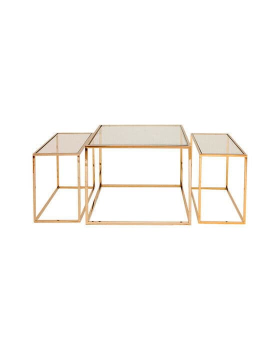 Three set table - satsbord mässing