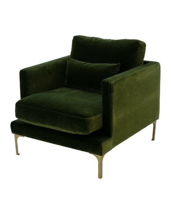 Bonham fåtölj amazon green/mässing