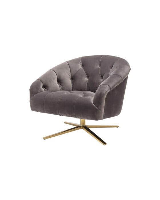 Gardner fåtölj savona grey velvet