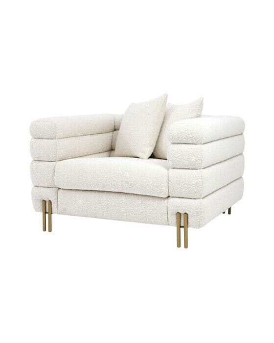 York fåtölj bouclé cream