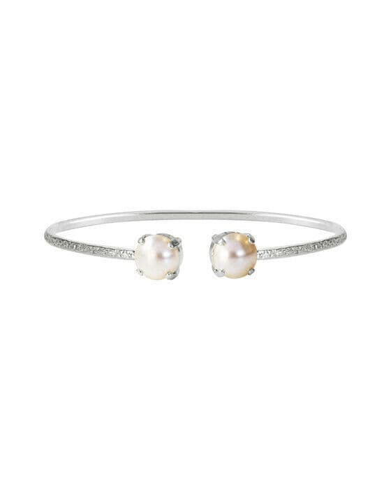 Classic Petite armband pearl rhodium