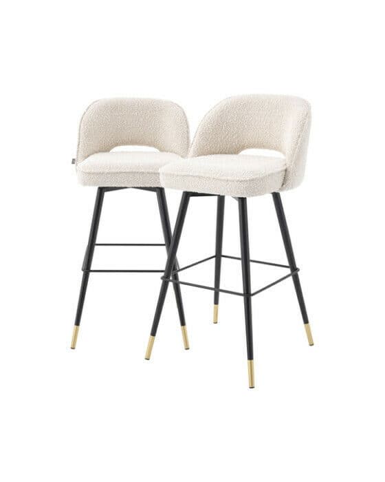 Cliff barstolar bouclé cream 2-set