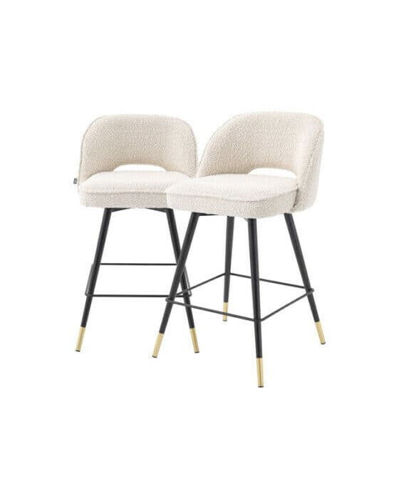 Cliff barstolar bouclé cream 2-set