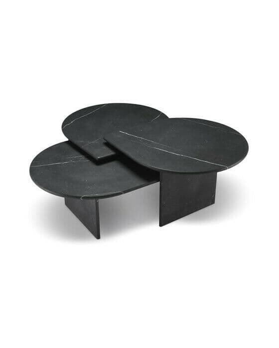 Naples satsbord marmor svart