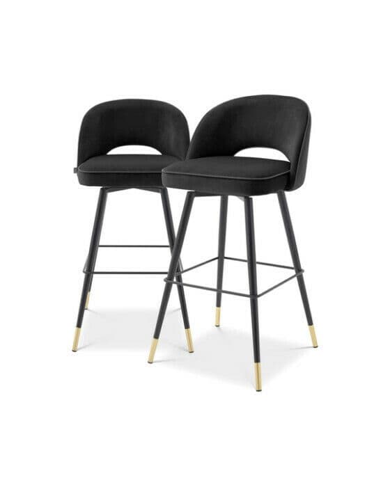 Cliff barstolar roche black velvet 2-set