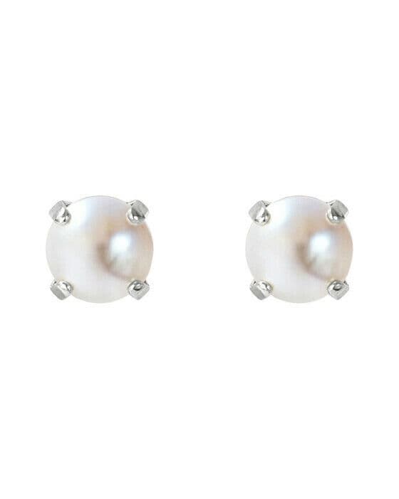 Classic Stud örhängen pearl rhodium