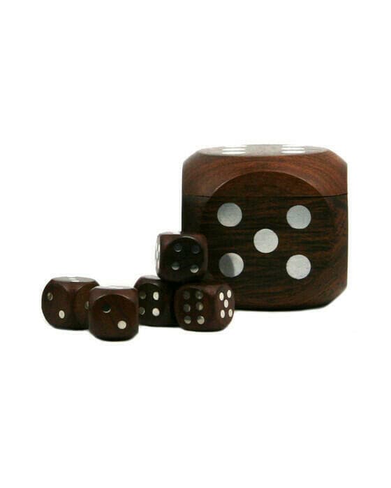 Tärning spel brun/silver