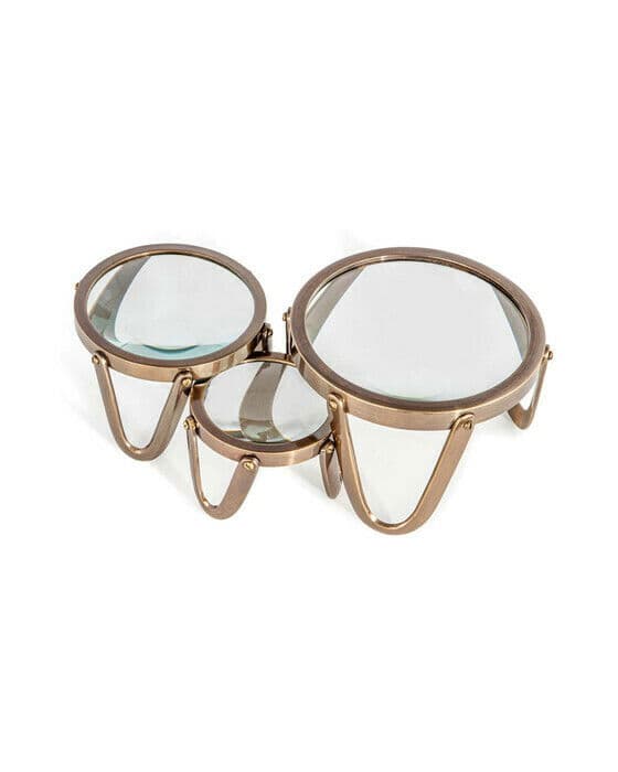 Förstoringsglas stående mässing