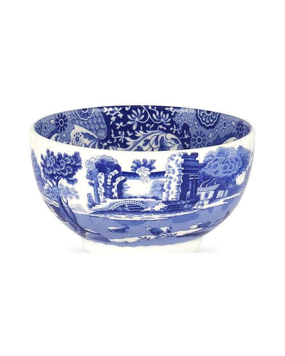 Blue Italian skål blå/vit