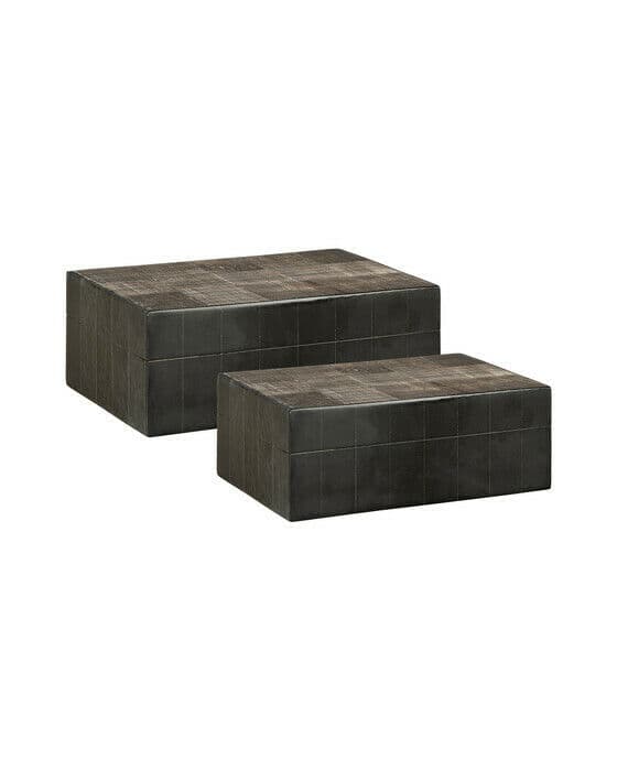 Avorio förvaringslådor brun/svart 2-set
