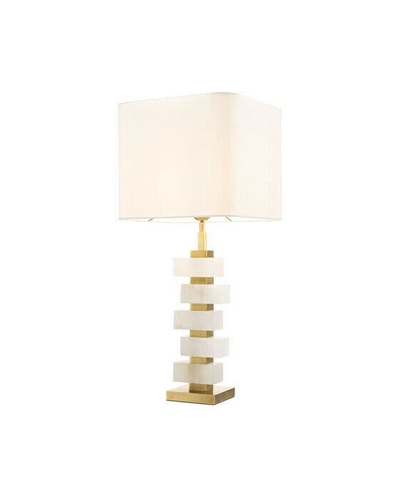 Amber bordslampa mässing