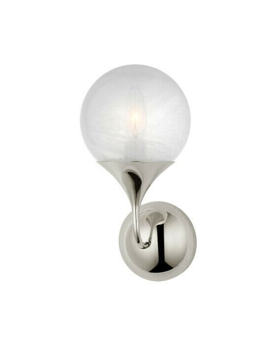 Cristol vägglampa nickel