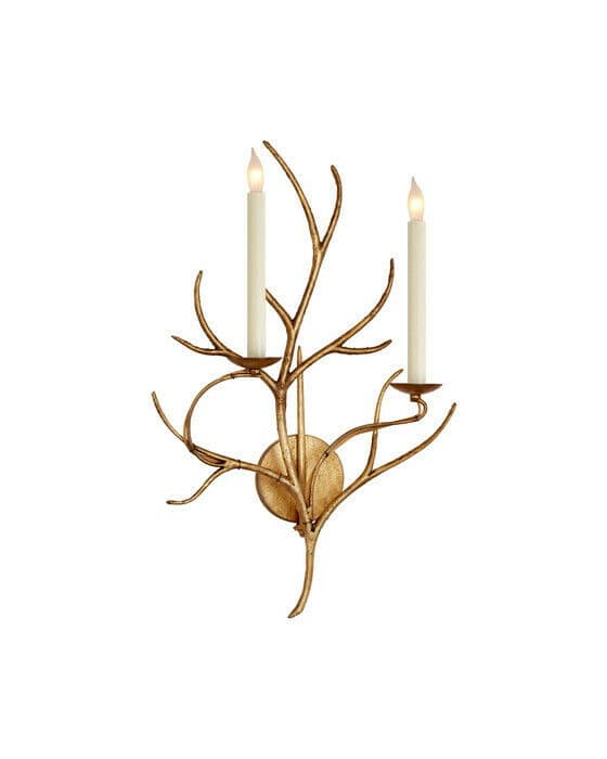 Branch vägglampa Gilded Iron