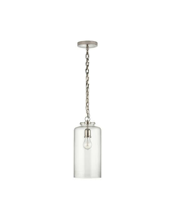 Katie Cylinder takpendel nickel/klarglas