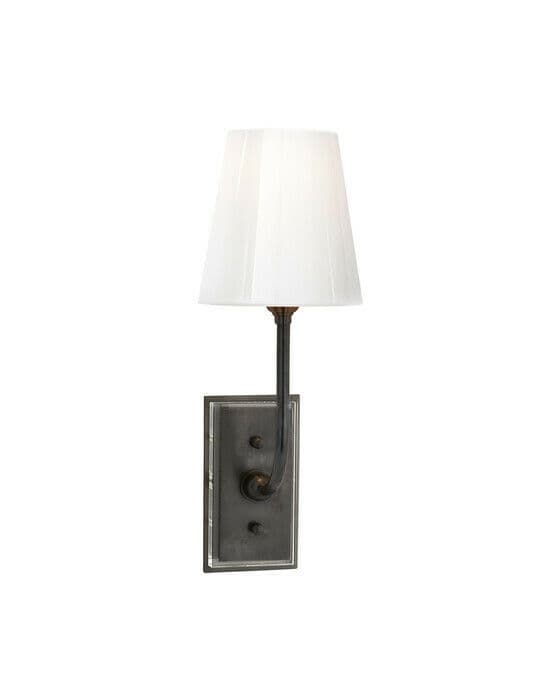 Hulton vägglampa brons/vitt glas