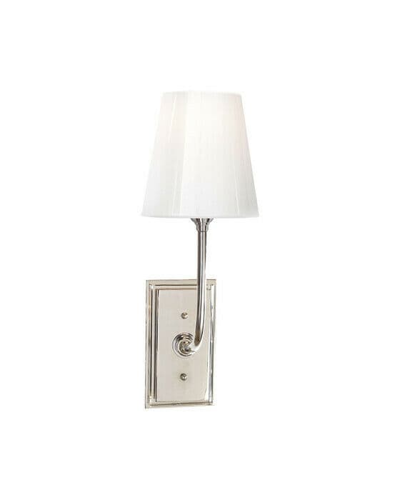 Hulton vägglampa nickel/vitt glas