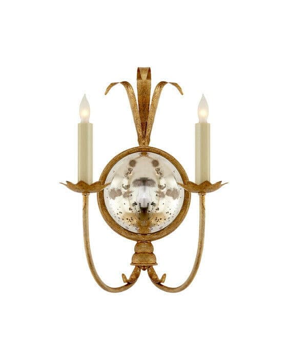 Gramercy vägglampa dubbel Gilded Iron