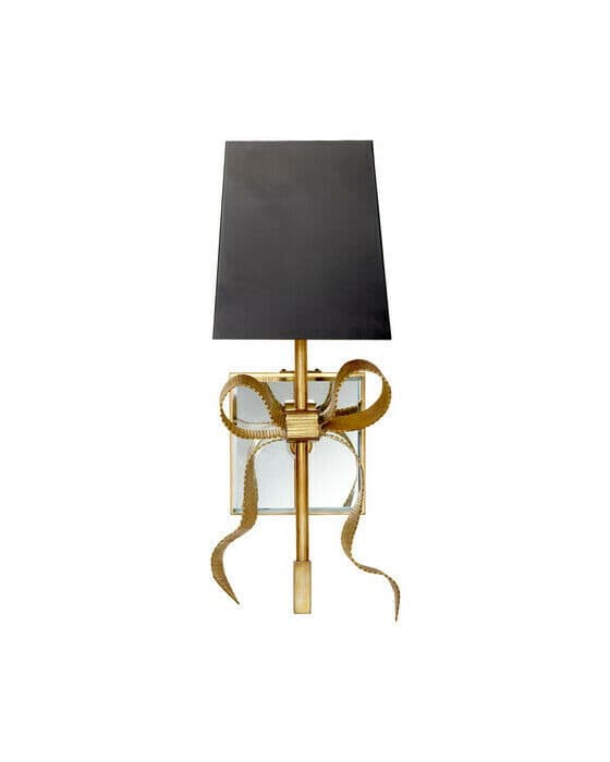 Ellery Gros-Grain Bow vägglampa mässing/svart