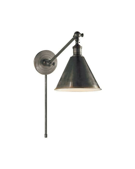 Boston vägglampa brons