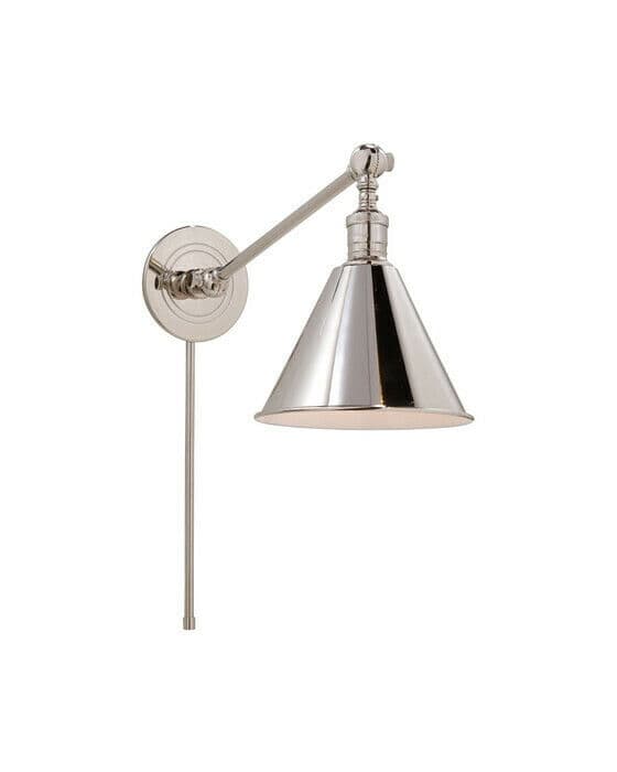 Boston vägglampa nickel