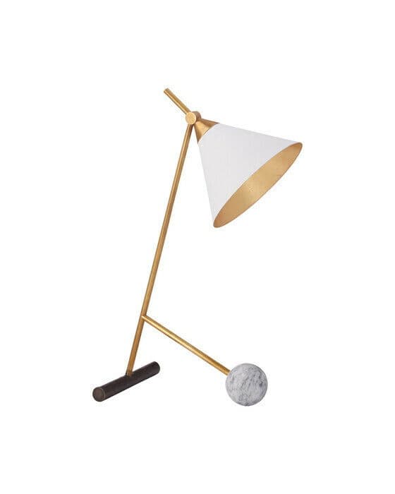 Cleo bordslampa brons/vit
