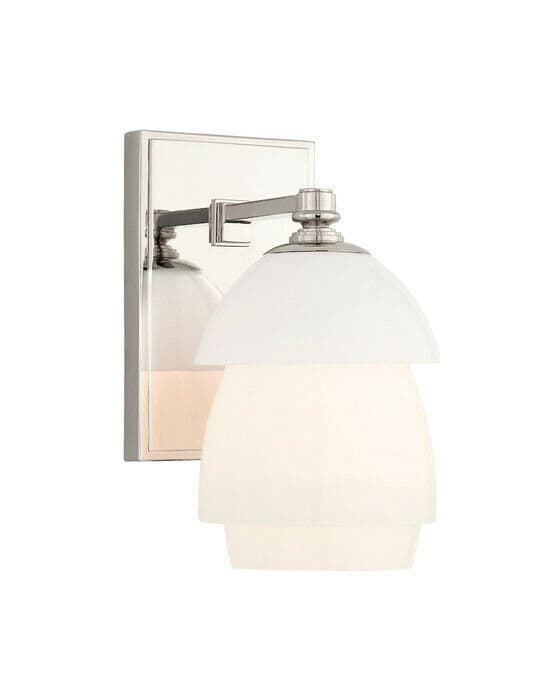 Whitman vägglampa nickel/vit