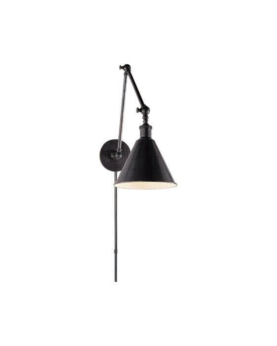 Double Boston vägglampa brons