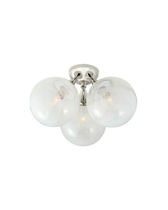 Cristol plafond trippel nickel