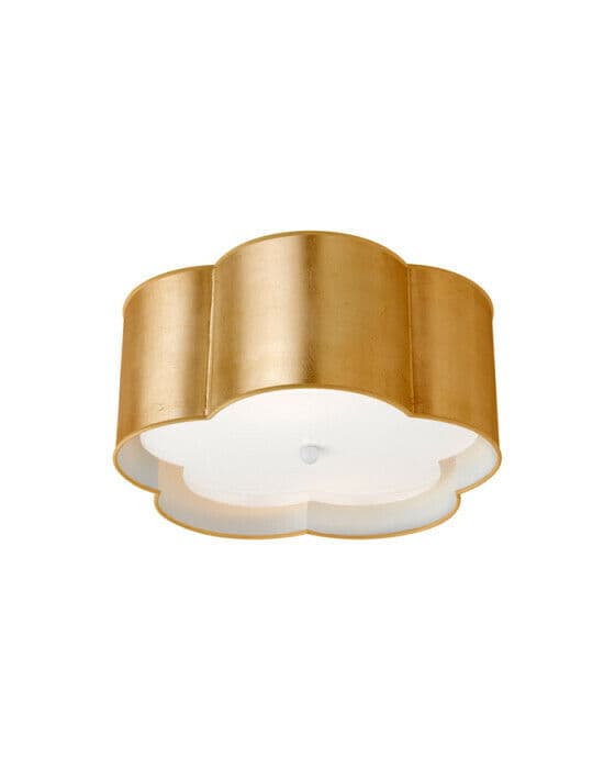 Bryce plafond guld/vit M
