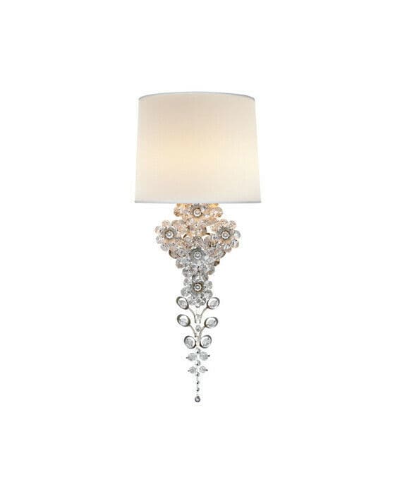 Claret vägglampa silver