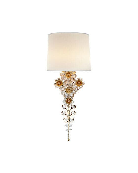 Claret vägglampa guld