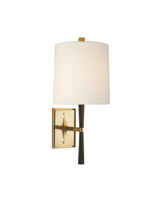 Refined Rib vägglampa ebony/mässing