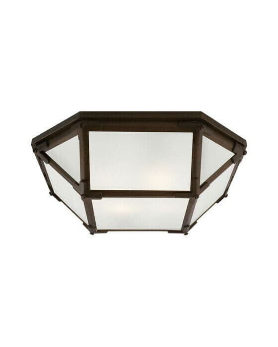 Morris plafond antik zink/frostat glas S