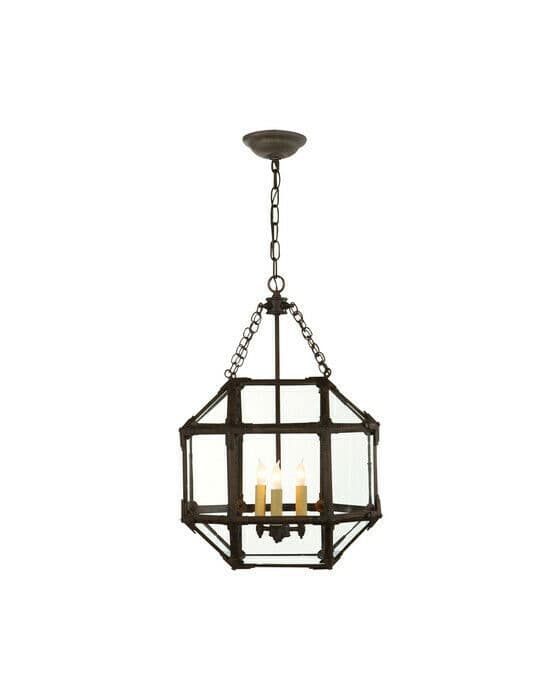 Morris taklampa antik zink Small