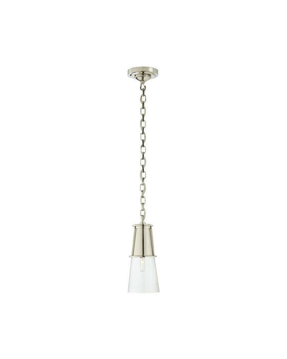 Robinson takpendel nickel/klarglas S